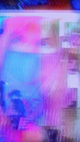 TRUMANVISUALS girl sad glitch psychedelic GIF