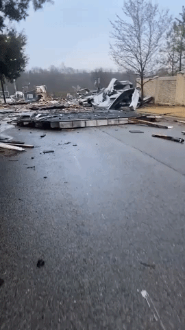 Arkansas Residents Survey Damage After Tornado-Warned Storm