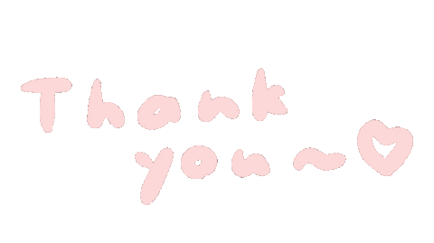 ピンク Thank You Sticker