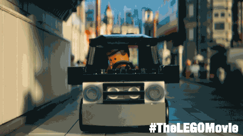 driving the lego movie GIF