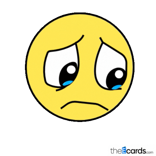 Sad Miss You Sticker by TheEcards.com