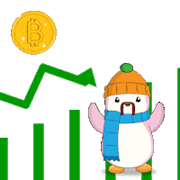 To The Moon Crypto Sticker by Pudgy Penguins