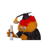 Graduation Puppet Sticker by Gerbert!