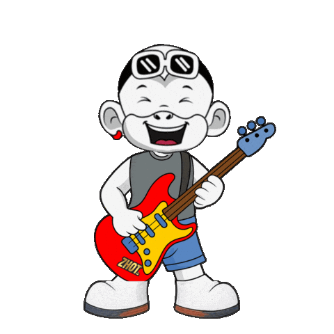 Rock Guitar Sticker by Zhot Music