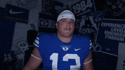 Byu Football Chest Pound GIF by BYU Cougars