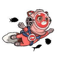 Happy Under The Sea Sticker by Right Stuf Anime