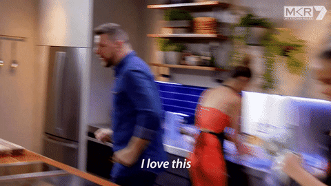 Excited In Love GIF by My Kitchen Rules