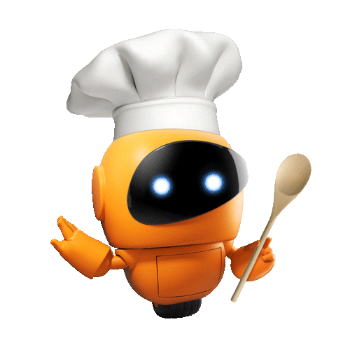 robot cooking Sticker by Amigo