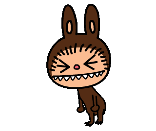 Kasingthemonster giphyupload angry monster labubu Sticker