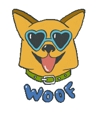 Dog Heart Sticker by macniten