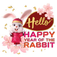 Happy New Year Bunny Sticker by hongkongtourismboard