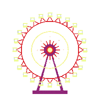 Ferris Wheel Carnival Sticker by Dillo Day