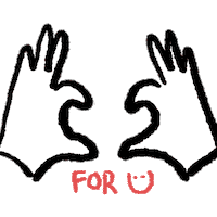 hyyiu love happy heart hand Sticker