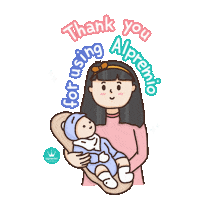 New Born Thank You Sticker by Alpremio Indonesia