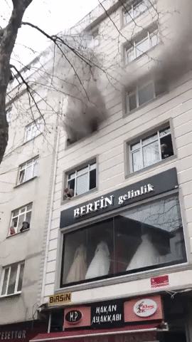 Mother Throws Children From 4th Floor Window During Fire in Istanbul