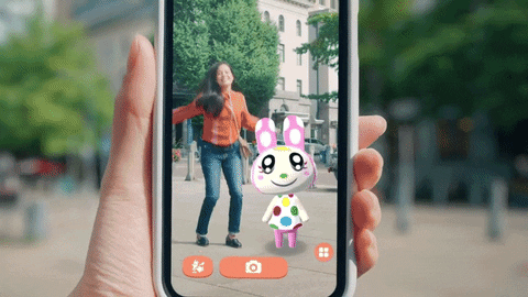 MissingNumber giphyupload augmented reality animal crossing GIF
