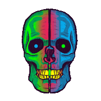 iamtokebi psychedelic mood surprise neon Sticker