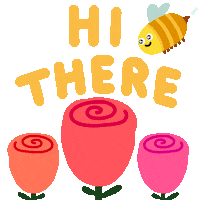 luaart hello flowers hey bee Sticker