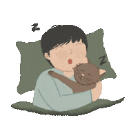 Sleepy Cat Sticker