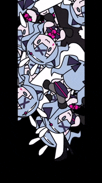 M0NS_Draw dance animation clown miku GIF