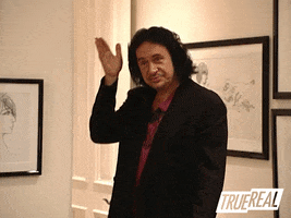 Gene Simmons Hair Flip GIF by TrueReal