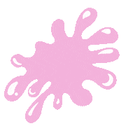 Pink Splat Sticker by Amor Design Studio