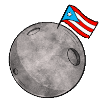 medialhuna drawing moon flag proud Sticker