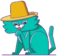 VidamStudio cat illustration kawaii rainbow Sticker