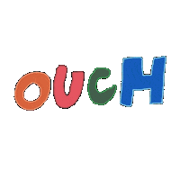 iiree ouch hurt period b7s Sticker
