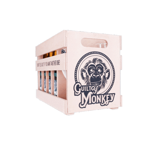 guiltymonkey giphyupload beer cheers monkey Sticker