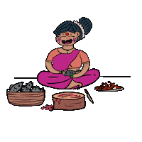 mrugayapawaskar art women india fish Sticker