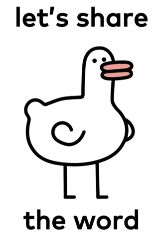 wordduck dance duck word share Sticker