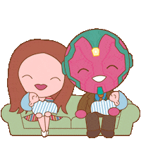 Happy Wanda Maximoff Sticker by Marvel Studios