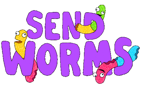 Send Gummy Worms Sticker by Trolli