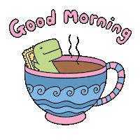 Good Morning Hello Sticker by Loof and Timmy