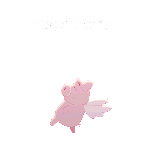 Flying Pig Sticker by PositivelyPigasus