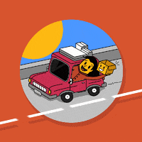 thepageaurel animation illustration design car GIF