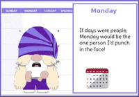 Days Of The Week Gnome GIF