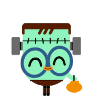 Lingokids fun cute hello halloween Sticker