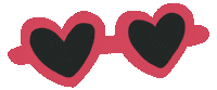 Sunglasses Heart Shaped Glasses Sticker by Nama Official