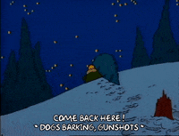 Season 1 Dogs Running In The Snow GIF by The Simpsons