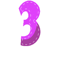 Number3 Sticker by Hobbykokken