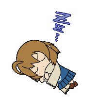 Girl 寝る Sticker by Entowa's