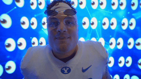 Byu Football Wow GIF by BYU Cougars