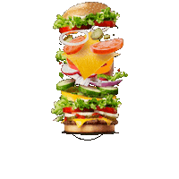 WeAreWellOne hungry burger dinner bounce Sticker