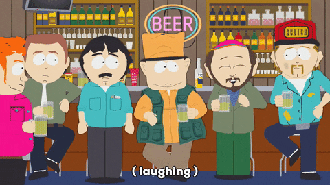 beer laughing GIF by South Park 