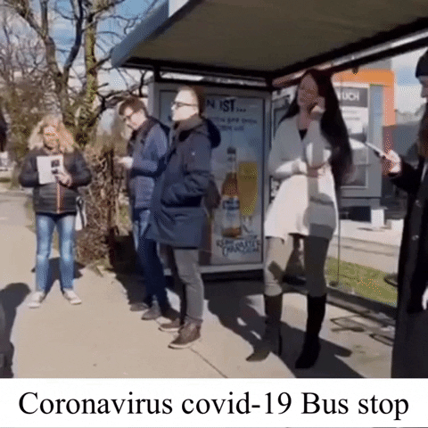luckyphill giphyupload coronavirus bus stop coronavirus bus stop GIF