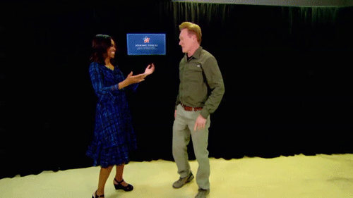 michelle obama hug GIF by Team Coco