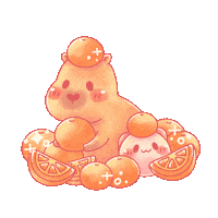 TONESHIEEE orange capybara shieee tochim Sticker