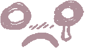 Sad Pink Sticker
